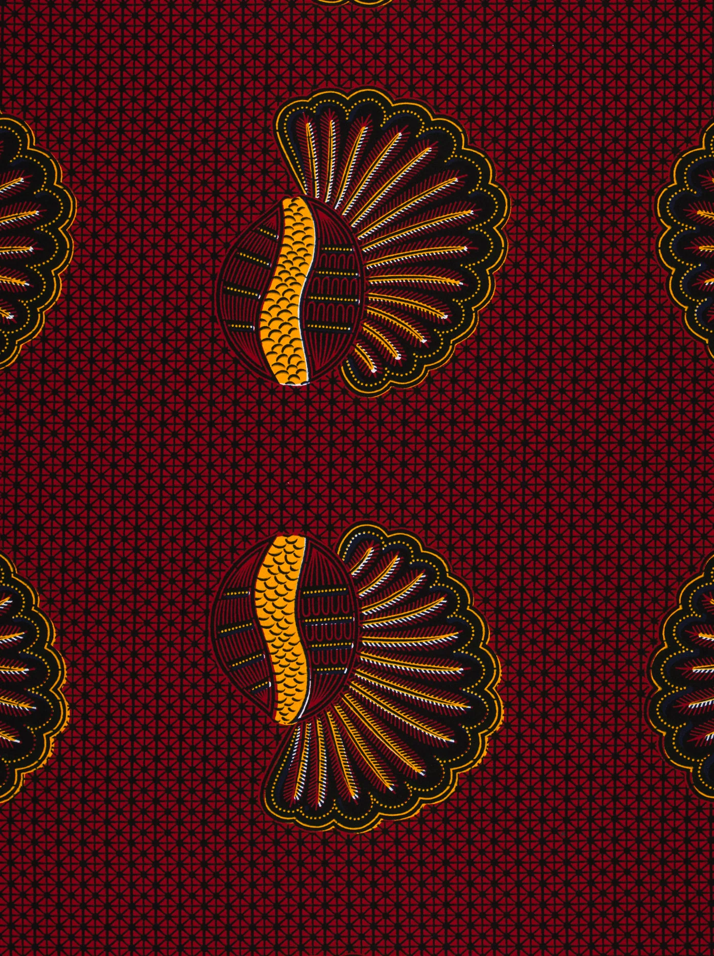 Wax Hollandais | VL00012.219 | Bunch of Bananas, Helmet, Kimba, Shell - Image 3