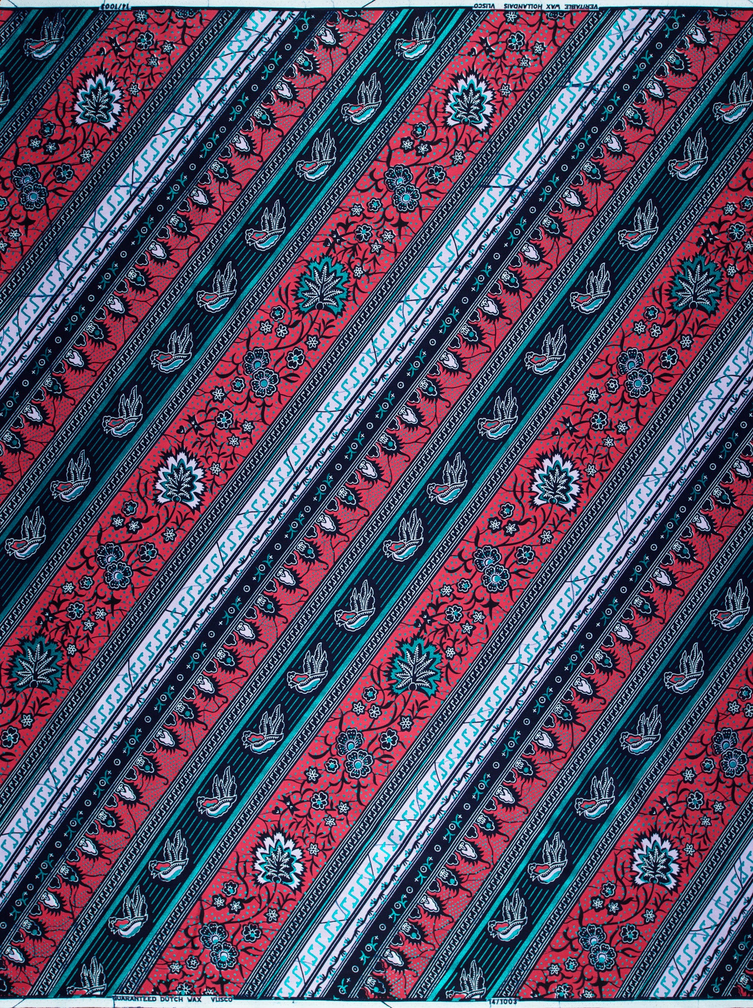 Wax Hollandais | VL01003.126 | Blue Embellished - Image 4