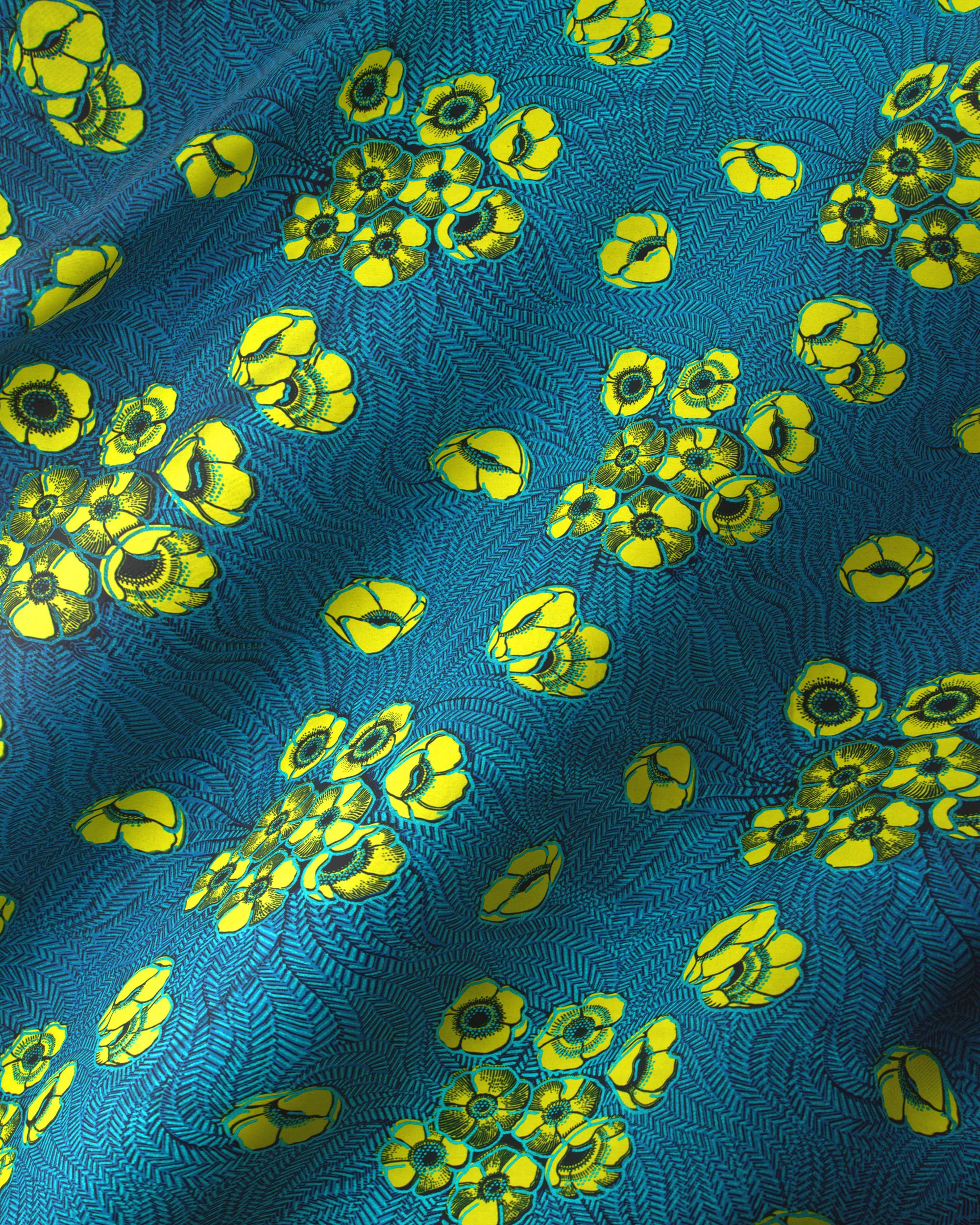 Wax Hollandais | VL08621.018 | Blue Embellished