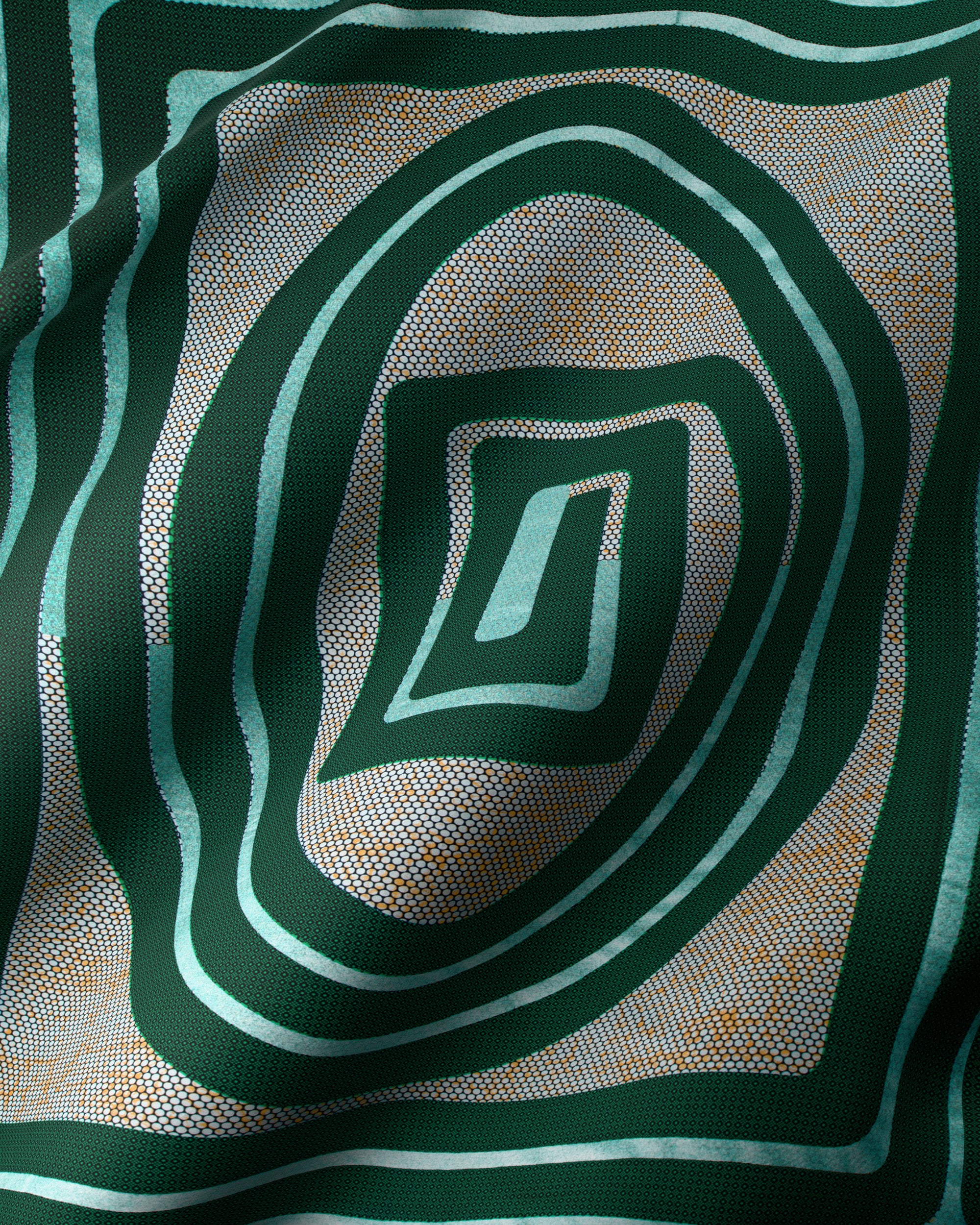 Wax Hollandais | VLA0196.127 | Pastel Green Embellished