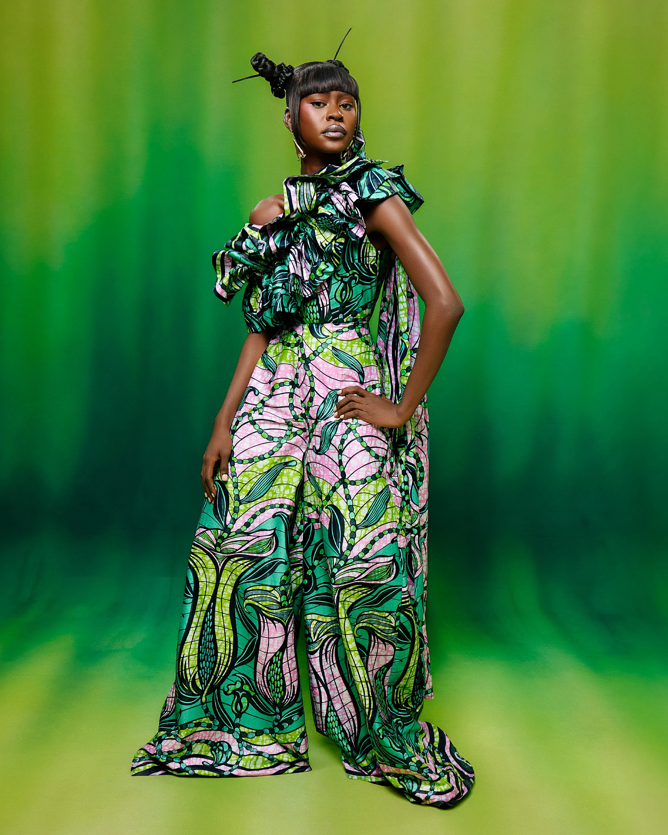 Grand Super-Wax | VLS9099.001 | Green Glitter Embellished - Image 2