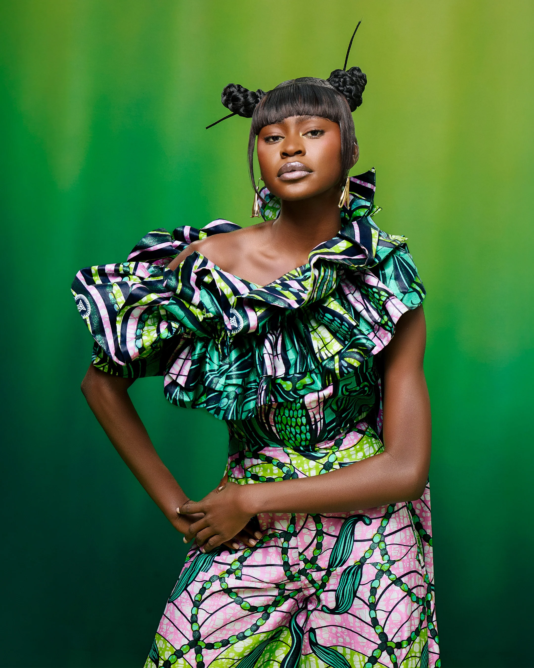 Grand Super-Wax | VLS9099.001 | Green Glitter Embellished - Image 3