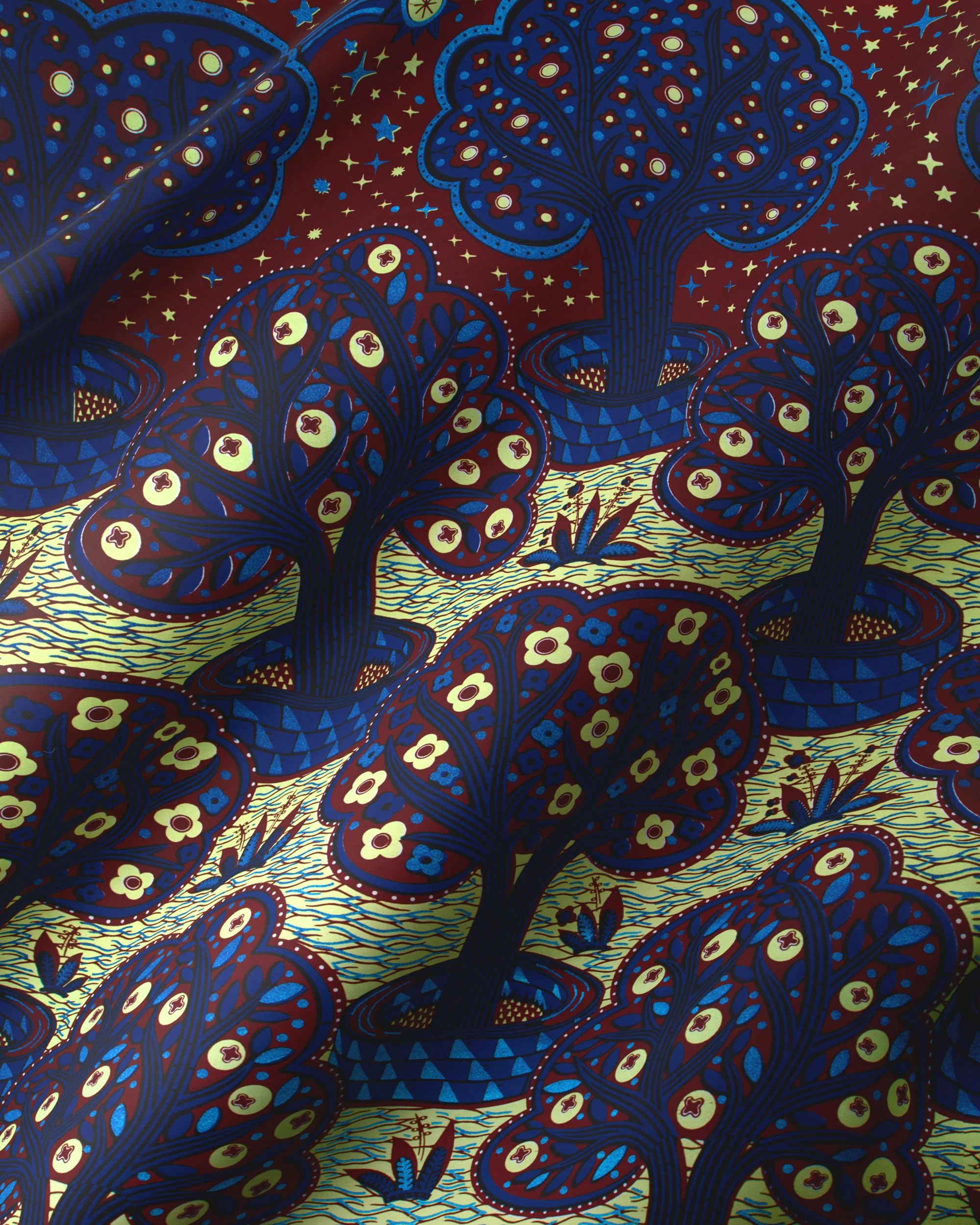 Wax Hollandais | VLW5403.002 | Royal Blue Embellished
