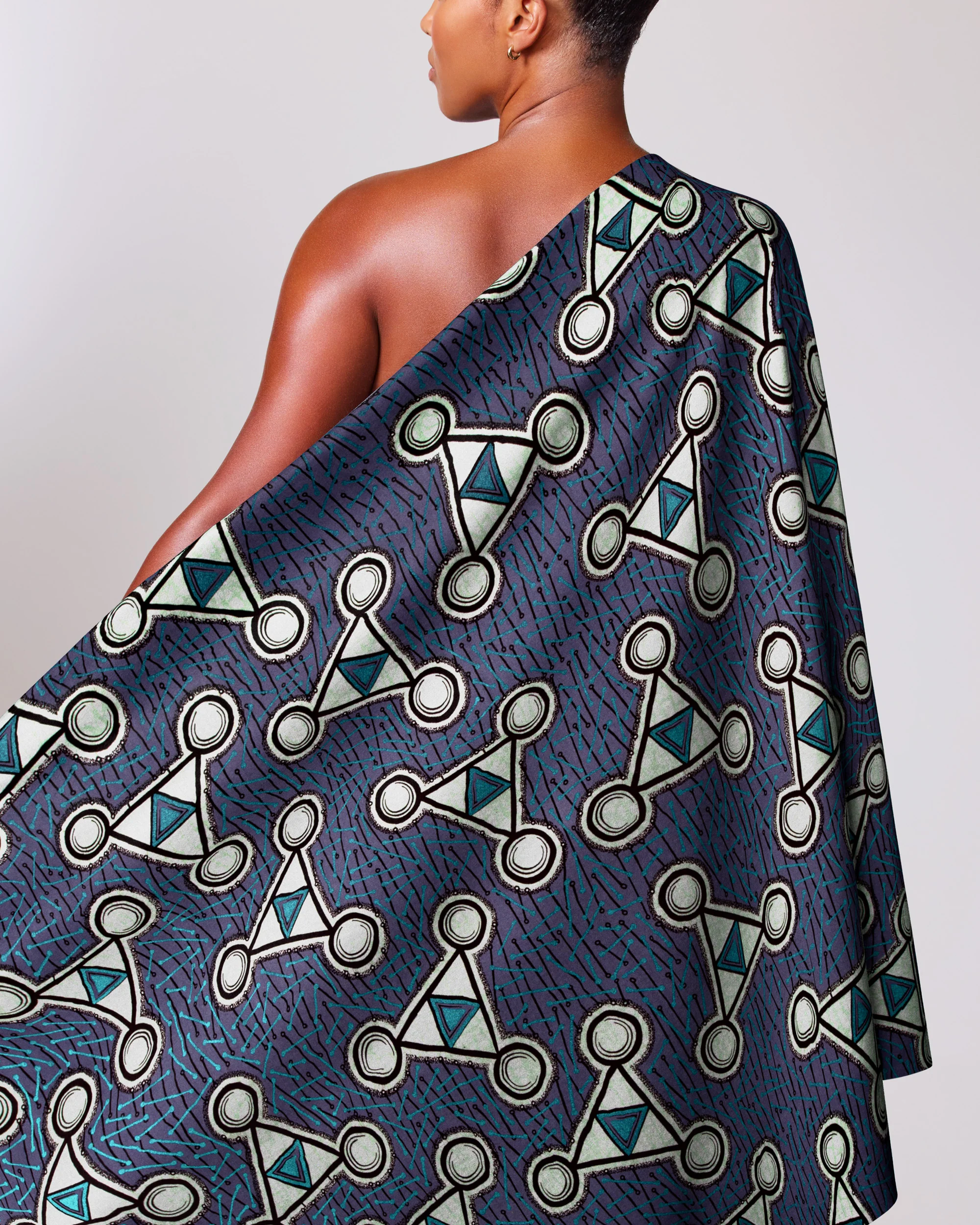 Wax Hollandais | VLW5502.006 | Blue Embellished - Image 2